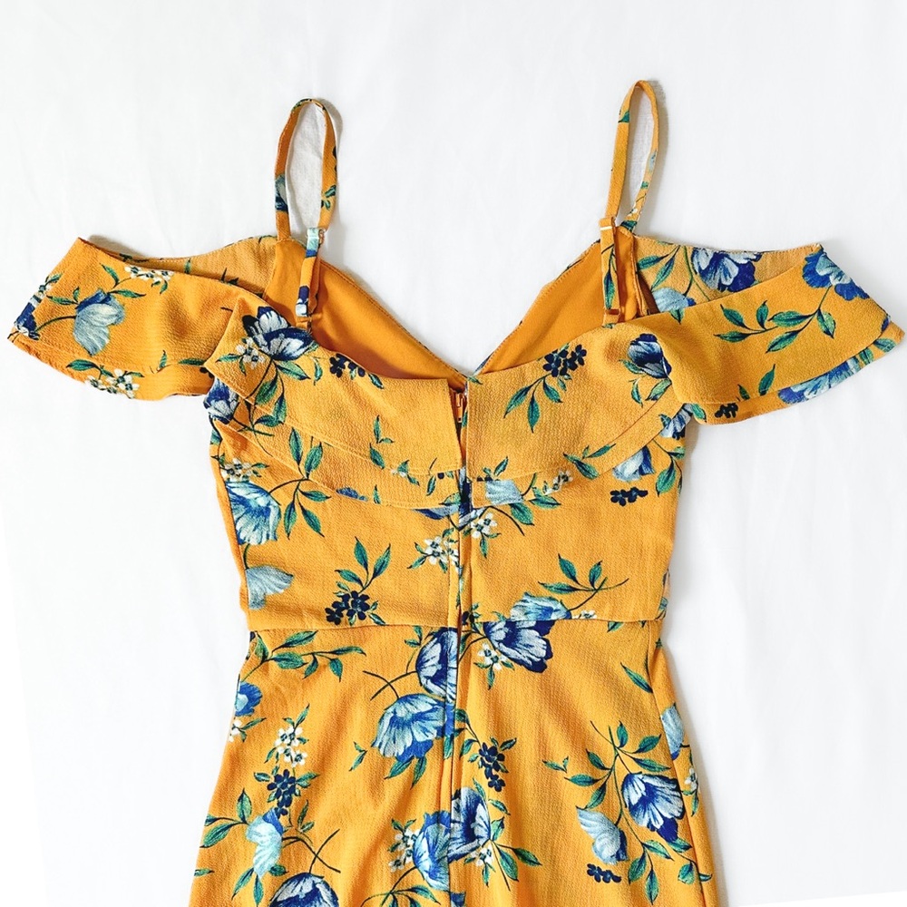 Marigold Printed Ruffle High-Low Dress - Picture 7 of 8